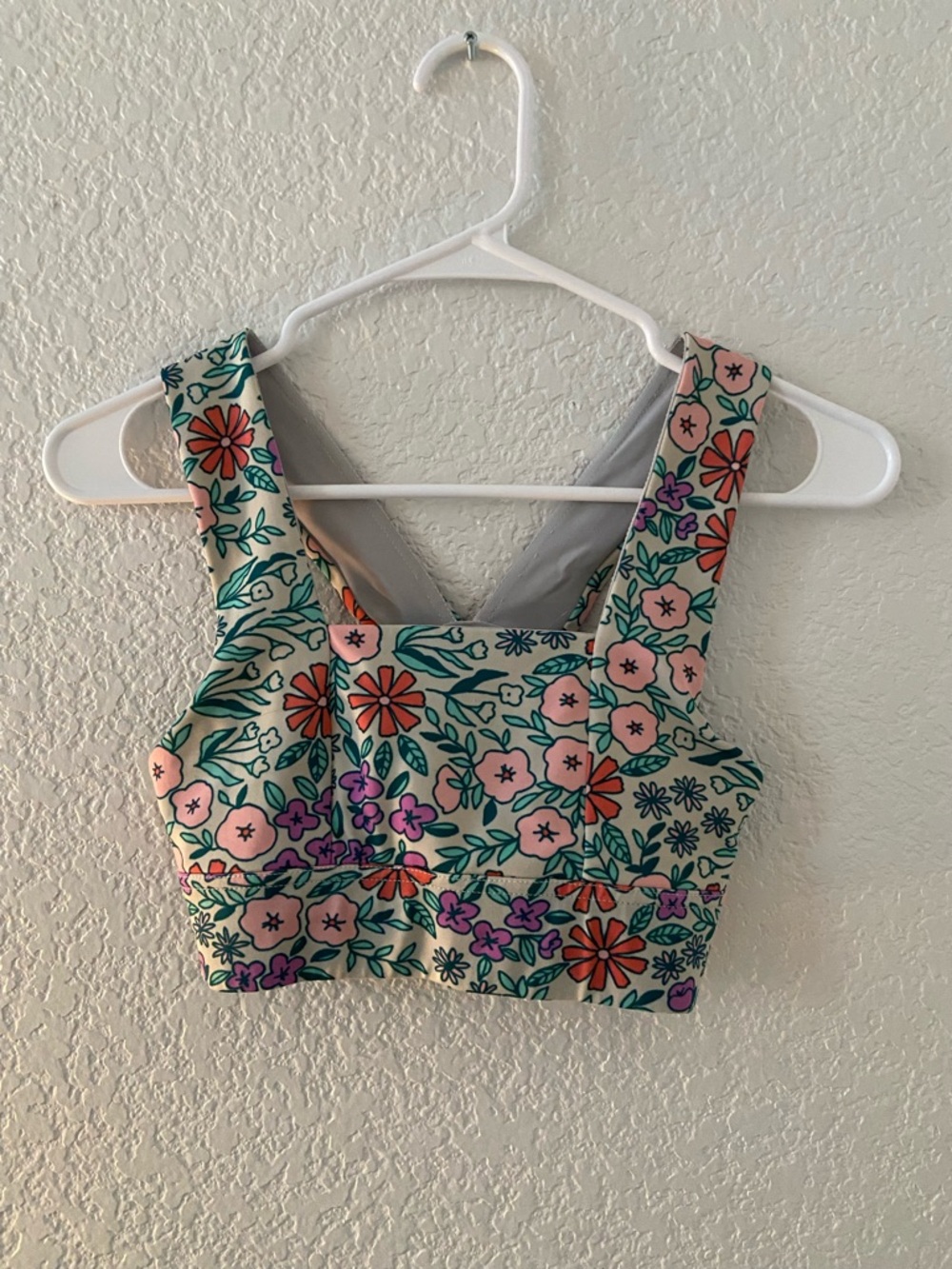 Flower Print Sports Bra